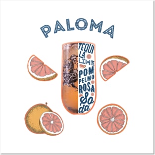 Paloma Cocktail Drink Posters and Art